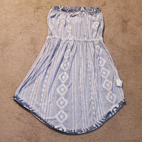 Blue Strapless Dress Cover Up - Picture 4 of 8